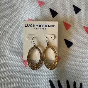 Lucky Brand Gold Oval Earrings